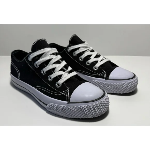 Airwalk Legacee Black & White Canvas Sneakers Lightweight Womens Size 5 New - Picture 4 of 10